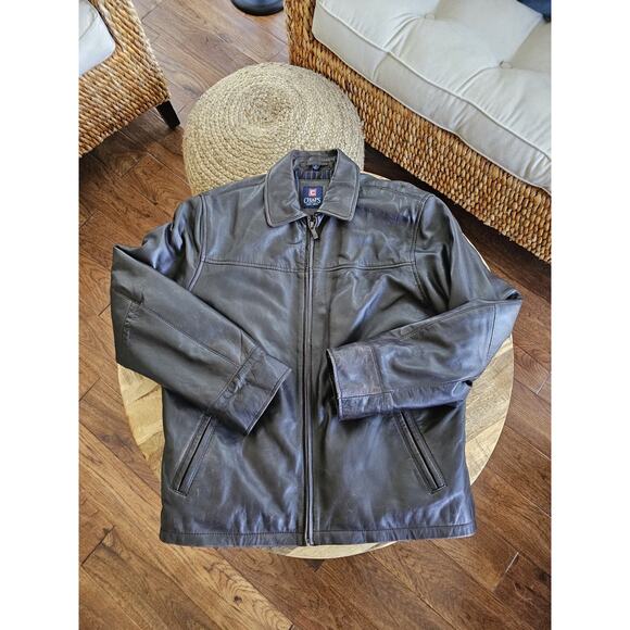 Chaps Ralph Lauren Vintage Soft Leather Jacket Men’s Size L - Picture 1 of 10